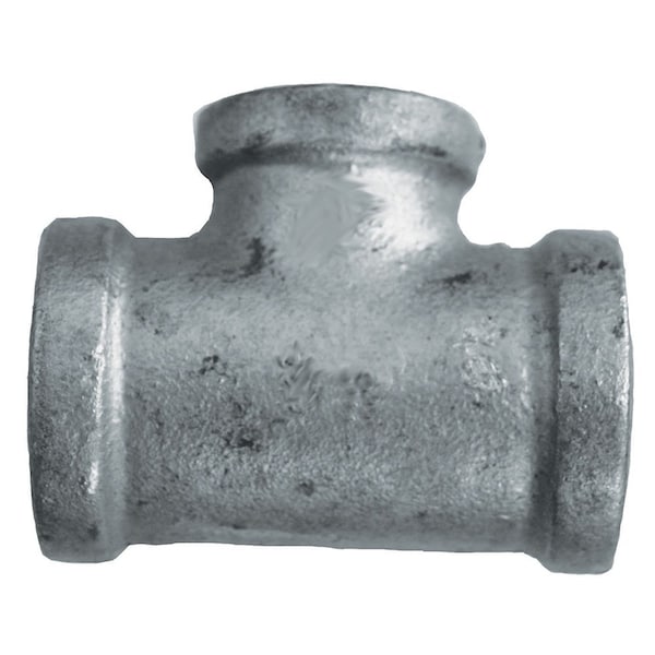 Jones Stephens 1-1/2in. x 1-1/4in. Galvanized Iron Reducing Tee, Banded G4600303 - main